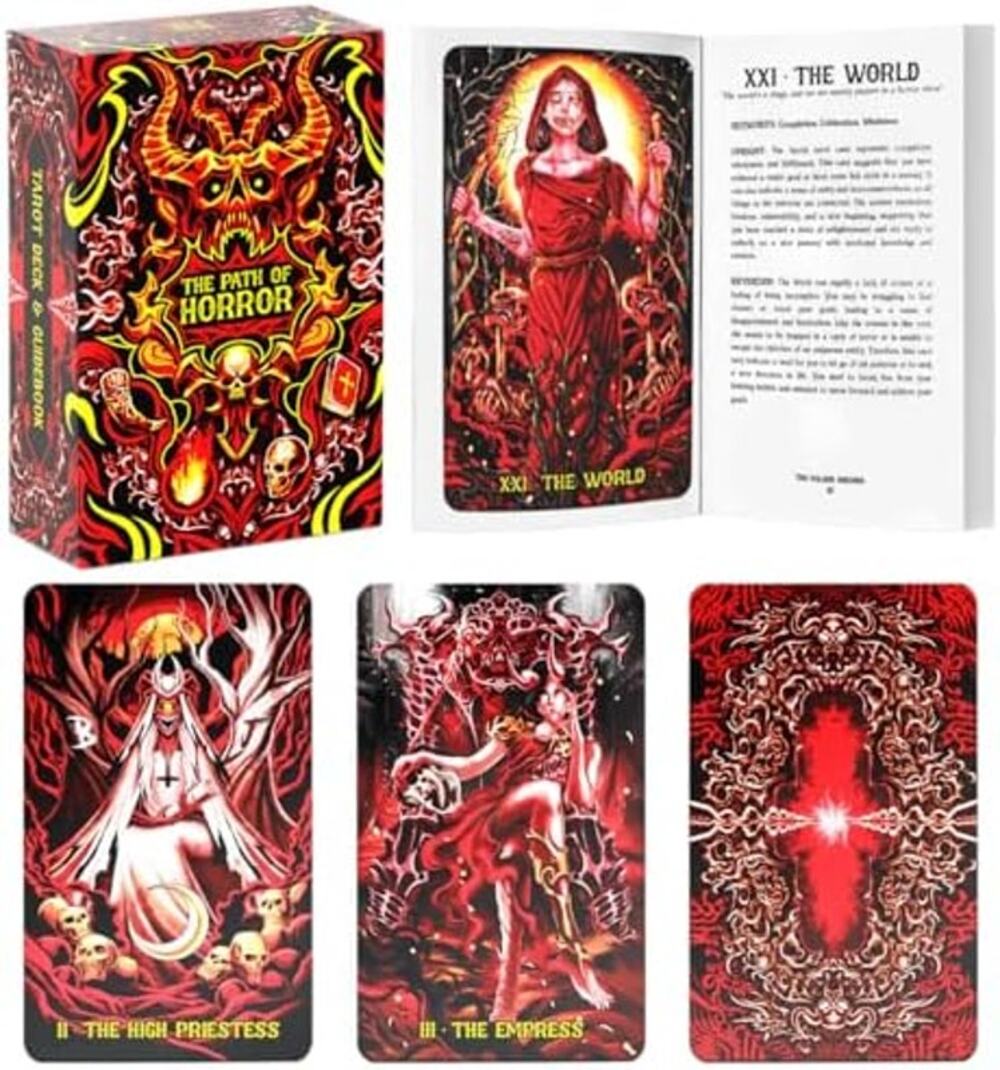 The Path of Horror Tarot Deck & Guidebook-New Sealed Creepy- Demons